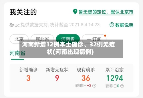 河南新增12例本土确诊	、32例无症状(河南出现病例)-第2张图片
