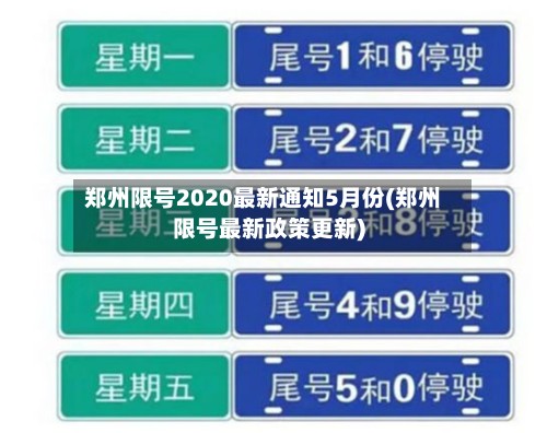 郑州限号2020最新通知5月份(郑州限号最新政策更新)