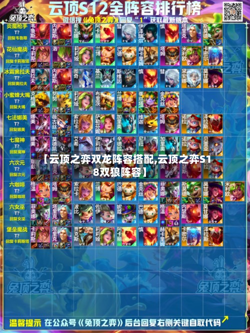 【云顶之弈双龙阵容搭配,云顶之弈S18双狼阵容】-第2张图片
