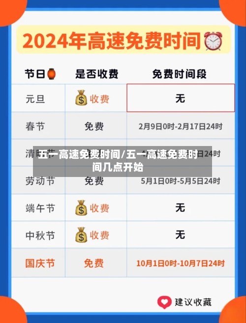 五一高速免费时间/五一高速免费时间几点开始