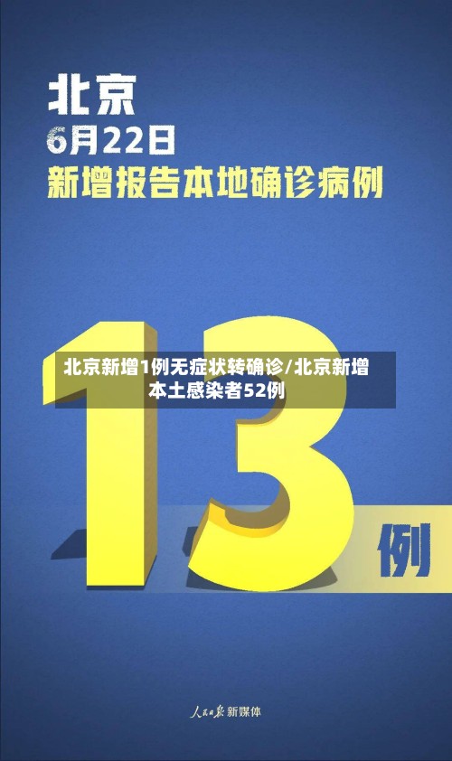 北京新增1例无症状转确诊/北京新增本土感染者52例