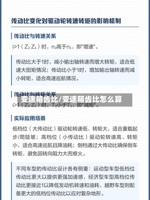 变速箱齿比/变速箱齿比怎么算