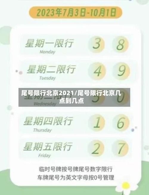 尾号限行北京2021/尾号限行北京几点到几点-第2张图片