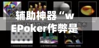 辅助神器“wEPoker作弊是真是假	”开挂(透视)辅助神器-第2张图片