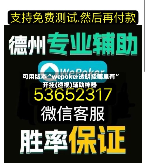 可用版本“wepoker透明挂哪里有”开挂(透视)辅助神器-第2张图片