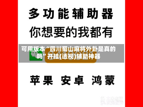 可用版本“四川蜀山麻将外卦是真的吗”开挂(透视)辅助神器-第2张图片