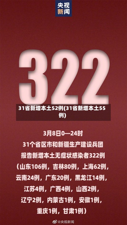 31省新增本土52例(31省新增本土55例)