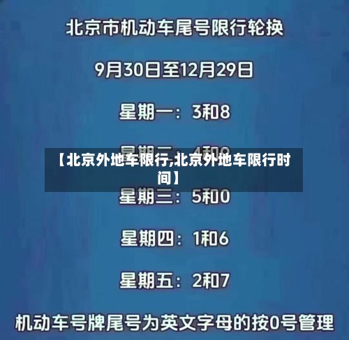 【北京外地车限行,北京外地车限行时间】-第2张图片