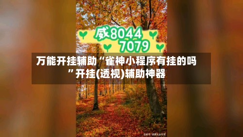 万能开挂辅助“雀神小程序有挂的吗”开挂(透视)辅助神器-第2张图片